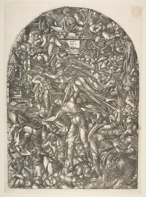 The Angel sounding the Sixth Trumpet, from the Apocalypse Wall Art by Jean Duvet - High-Resolution Digital Print