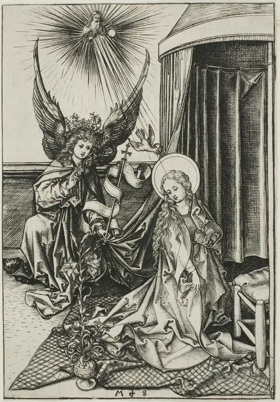 The Annunciation Wall Art by Martin Schongauer - High-Resolution Digital Print