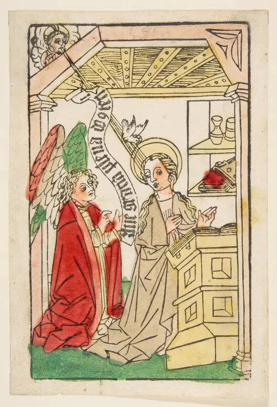 The Annunciation Wall Art by Anonymous, German, Swabian Region, late 15th century - High-Resolution Digital Print