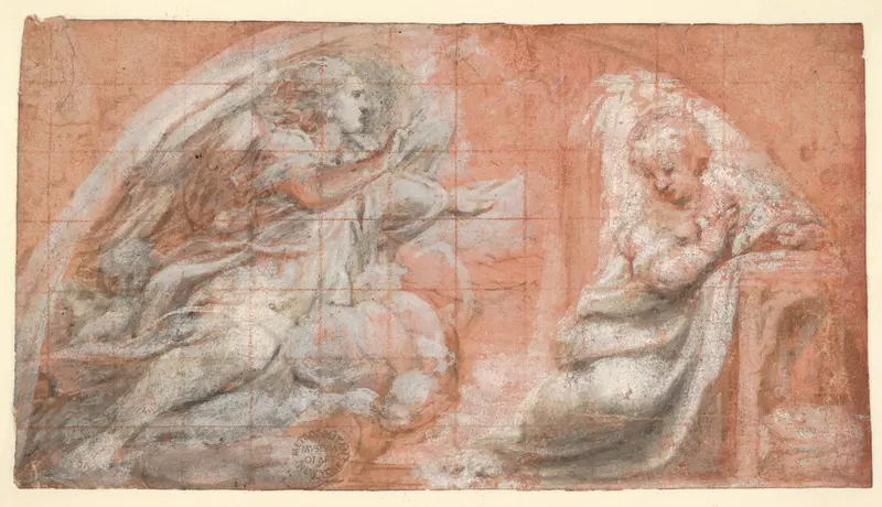 The Annunciation Wall Art by Correggio (Antonio Allegri) - High-Resolution Digital Print