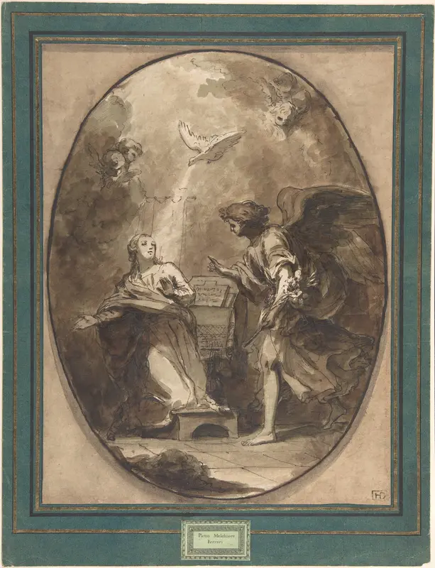 The Annunciation Wall Art by Pietro Melchiorre Ferrari - High-Resolution Digital Print