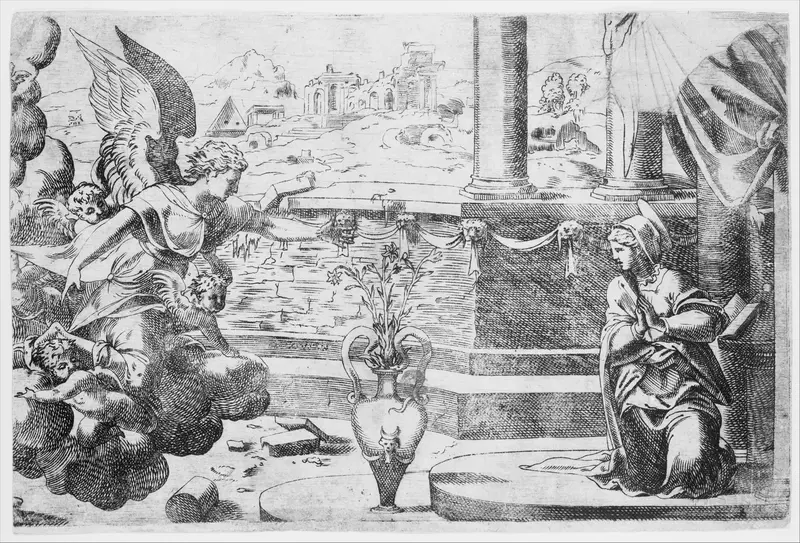 The Annunciation Wall Art by Jean Cousin the Elder - High-Resolution Digital Print