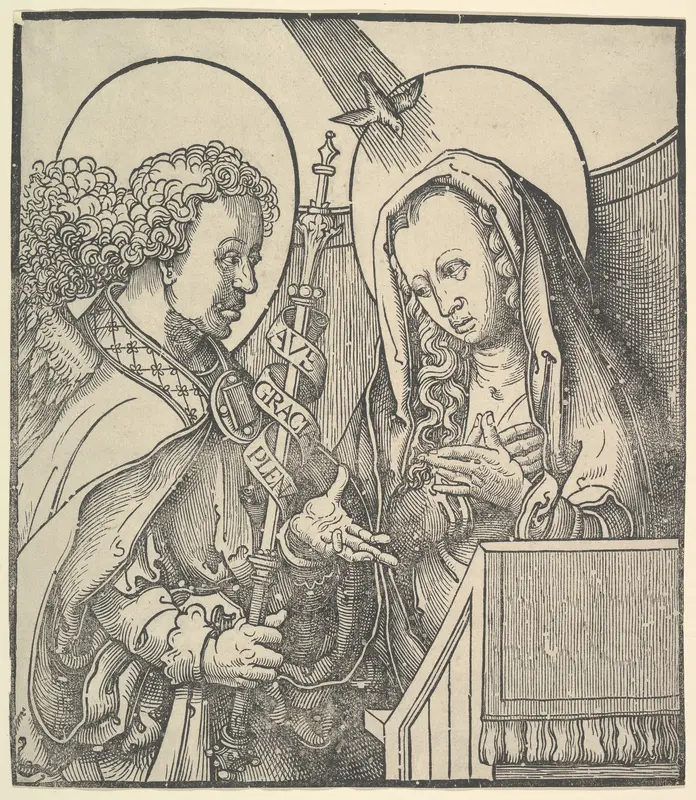 The Annunciation Wall Art by Lucas van Leyden - High-Resolution Digital Print