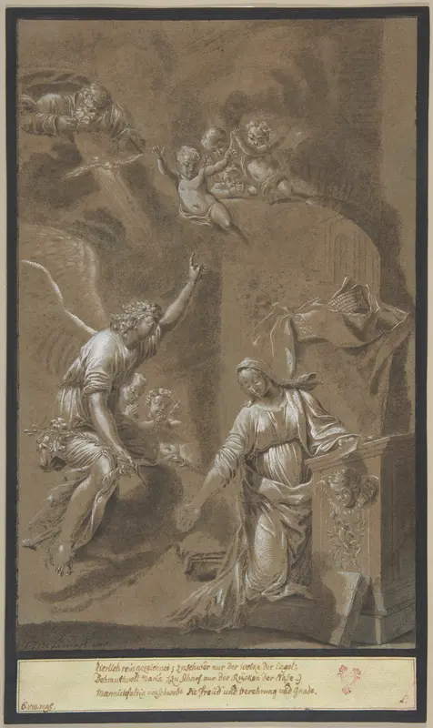The Annunciation Wall Art by Johann Jakob von Sandrart - High-Resolution Digital Print