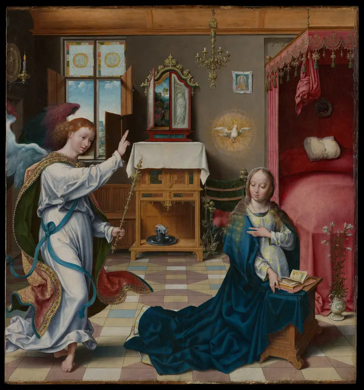 The Annunciation Wall Art by Joos van Cleve - High-Resolution Digital Print