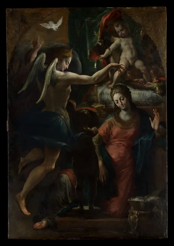 The Annunciation Wall Art by Girolamo Mazzola Bedoli - High-Resolution Digital Print