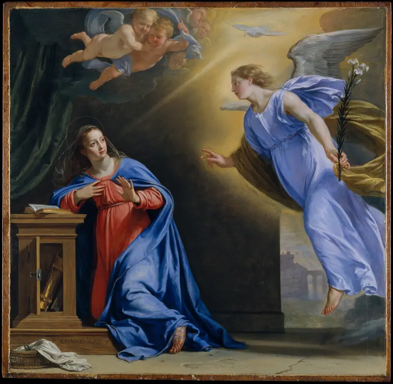 The Annunciation Wall Art by Philippe de Champaigne - High-Resolution Digital Print
