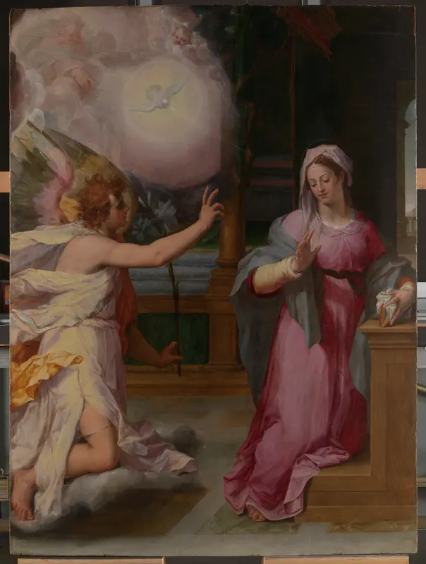 The Annunciation Wall Art by Peter Candid (Pieter de Witte, Pietro Candido) - High-Resolution Digital Print