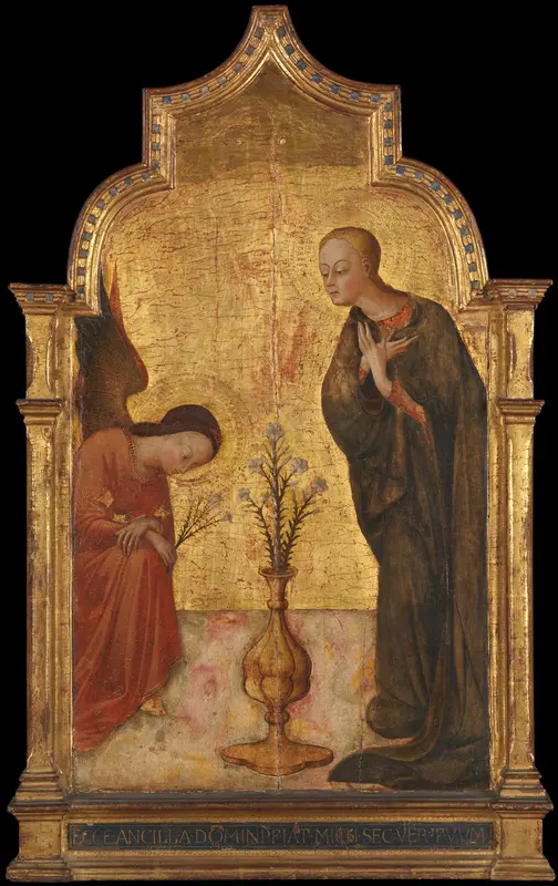 The Annunciation Wall Art by Sassetta (Stefano di Giovanni) - High-Resolution Digital Print