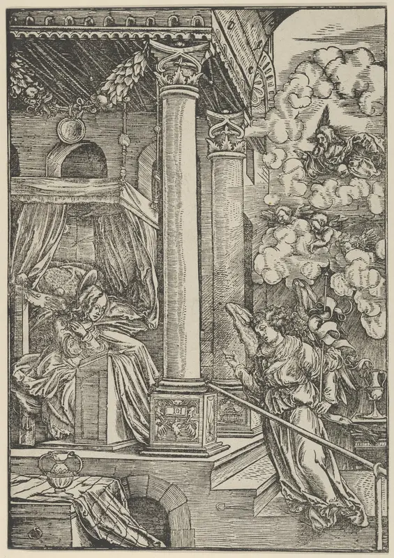 The Annunciation Wall Art by Hans Schäufelein - High-Resolution Digital Print