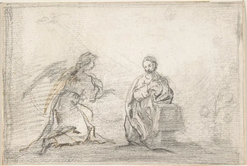 The Annunciation (Angel Approaching from Left) Wall Art by Pedro Duque Cornejo - High-Resolution Digital Print