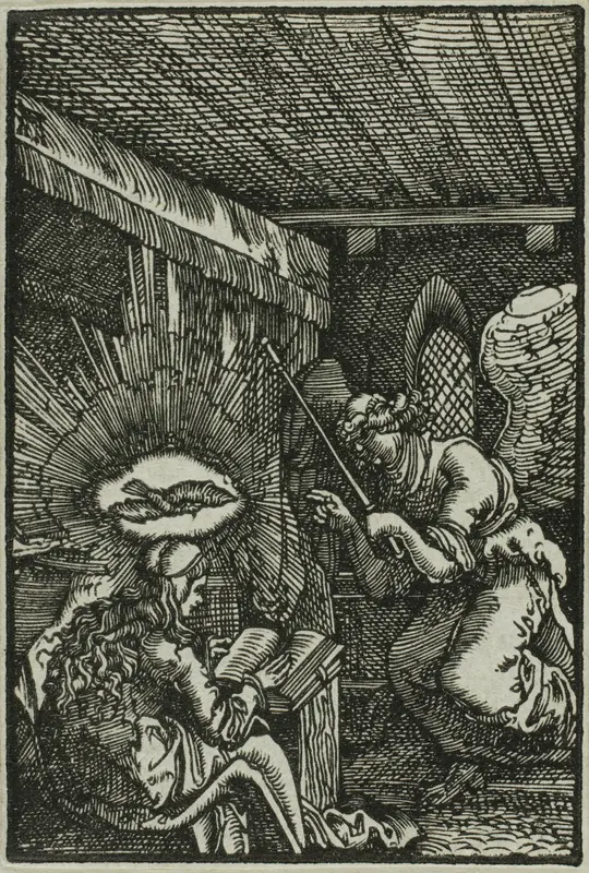 The Annunciation, from The Fall and Redemption of Man Wall Art by Albrecht Altdorfer - High-Resolution Digital Print