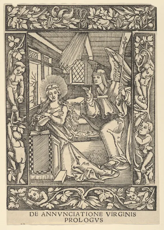 The Annunciation, from Vigerius Wall Art by Hans Schäufelein - High-Resolution Digital Print