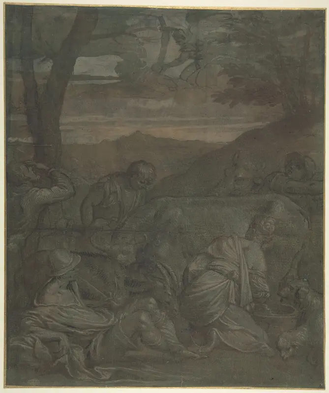 The Annunciation to the Shepherds Wall Art by Jacopo Bassano (Jacopo da Ponte) - High-Resolution Digital Print