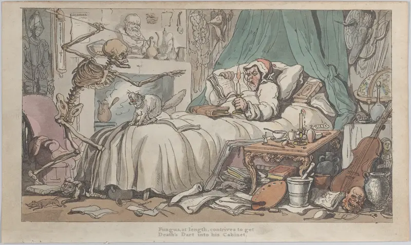 The Antiquary's Last Will and Testament (from The English Dance of Death, vol. I, plate 2) Wall Art by Thomas Rowlandson - High-Resolution Digital Print