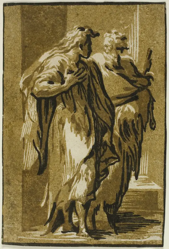 The Apostles Peter and John Wall Art by Ugo da Carpi - High-Resolution Digital Print