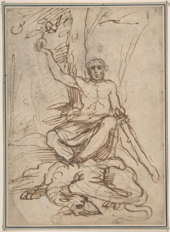 The Apples of the Hesperides, from "The Labors of Hercules" Wall Art by Anonymous, Italian, Roman-Bolognese, 17th century - High-Resolution Digital Print