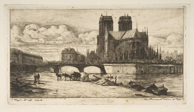 The Apse of Nôtre-Dame, Paris Wall Art by Charles Meryon - High-Resolution Digital Print