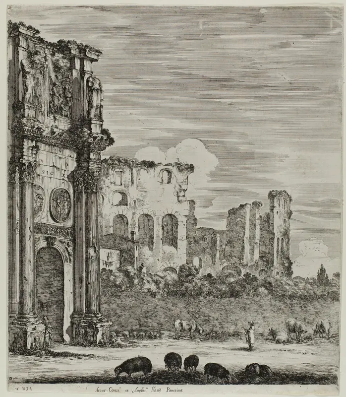 The Arch of Constantine Wall Art by Stefano della Bella - High-Resolution Digital Print
