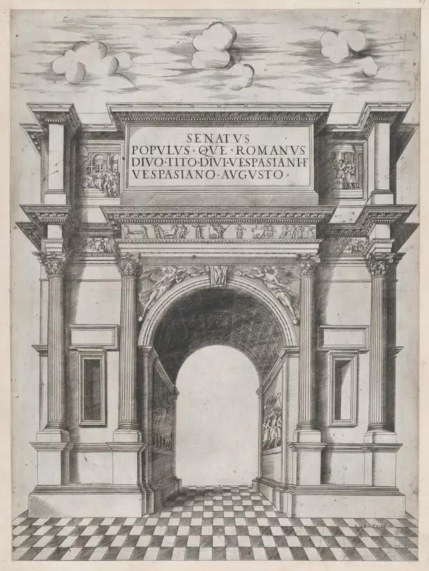 The Arch of Titus, from "Speculum Romanae Magnificentiae" Wall Art by Anonymous - High-Resolution Digital Print