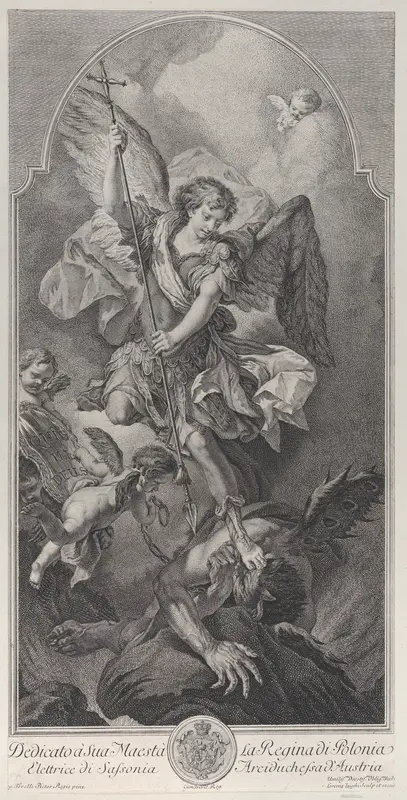 The Archangel Michael defeats Satan Wall Art by Lorenzo Zucchi - High-Resolution Digital Print