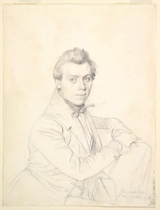 The Architect Charles-Victor Famin Wall Art by Jean Auguste Dominique Ingres - High-Resolution Digital Print
