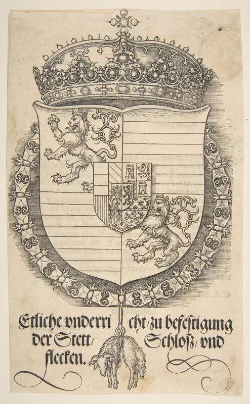 The Arms of Ferdinand I, King of Hungary and Bohemia Wall Art by Albrecht Dürer - High-Resolution Digital Print