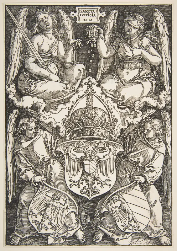 The Arms of the Empire and of Nuremberg Wall Art by Albrecht Dürer - High-Resolution Digital Print