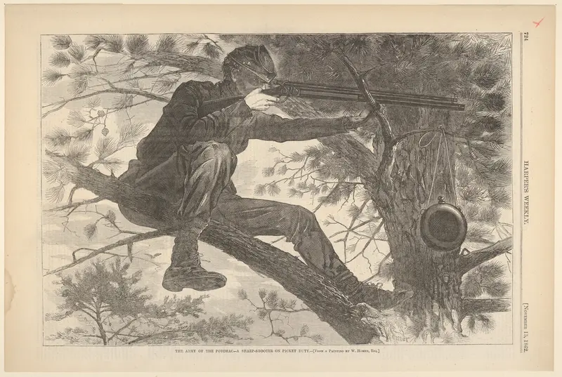 The Army of the Potomac – A Sharp-Shooter on Picket Duty (from "Harper's Weekly," Vol. VII) Wall Art by Winslow Homer - High-Resolution Digital Print
