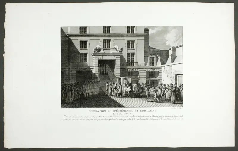 The Arrest of Éprémesnil and Goislard, from the series Tableaux historiques de la Révolution française Wall Art by Claude Niquet - High-Resolution Digital Print