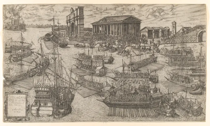 The arrival of Henri III of France at the Lido in Venice in 1574 Wall Art by Anonymous - High-Resolution Digital Print
