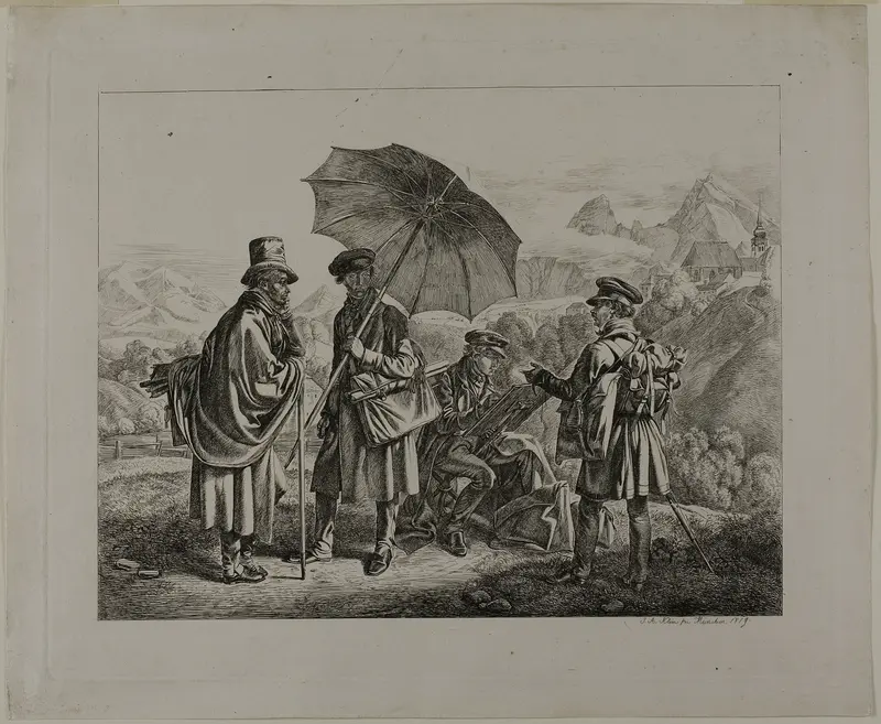 The Artists on Their Journey Wall Art by Johann Adam Klein - High-Resolution Digital Print