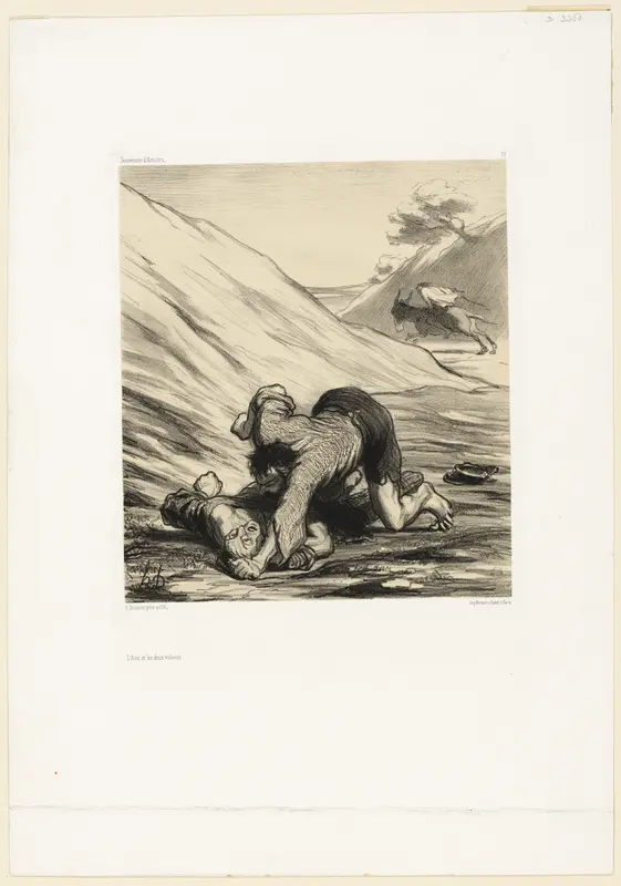 The Ass and Two Thieves, plate 75 from Souvenirs d’artistes