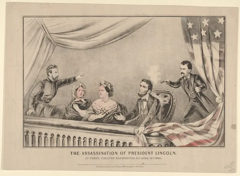 The Assassination of President Lincoln at Ford's Theatre, Washington D.C., April 14th, 1865 Wall Art by Currier & Ives - High-Resolution Digital Print