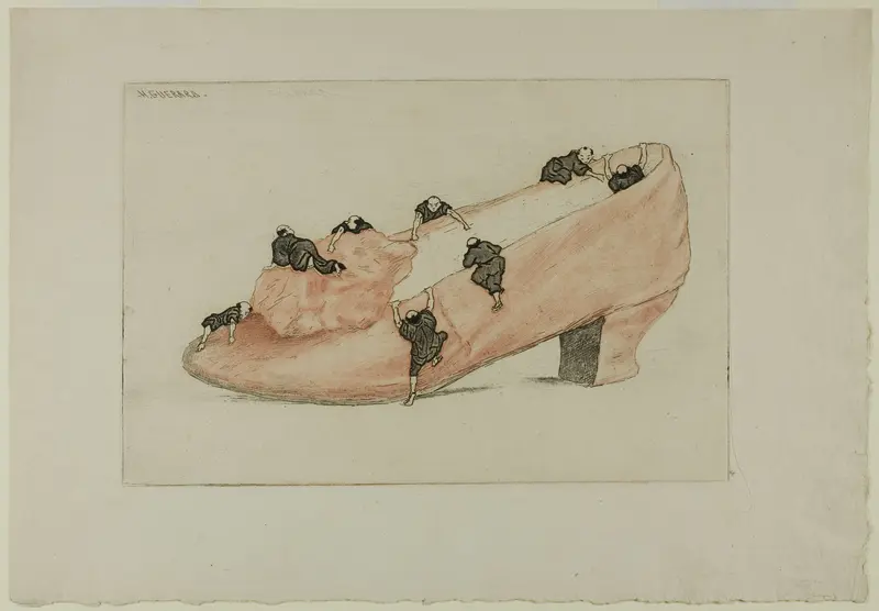 The Assault of the Shoe Wall Art by Henri Charles Guérard - High-Resolution Digital Print