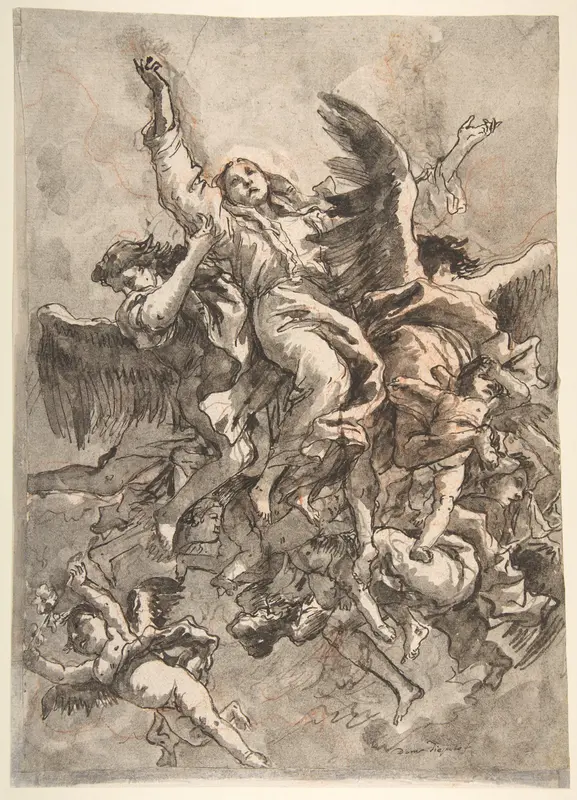 The Assumption of the Virgin Wall Art by Giovanni Domenico Tiepolo - High-Resolution Digital Print
