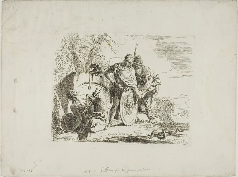 The Astrologer and the Young Soldier, from Capricci Wall Art by Giovanni Battista Tiepolo - High-Resolution Digital Print