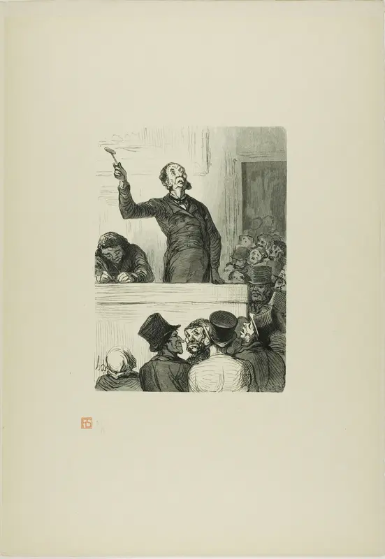 The Auction House: The Auctioneer Wall Art by Charles Maurand - High-Resolution Digital Print