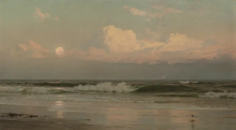 The August Moon Wall Art by William Trost Richards - High-Resolution Digital Print