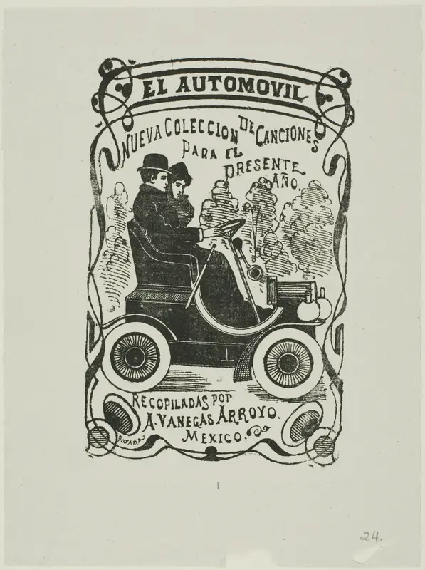 The Automobile Wall Art by José Guadalupe Posada - High-Resolution Digital Print