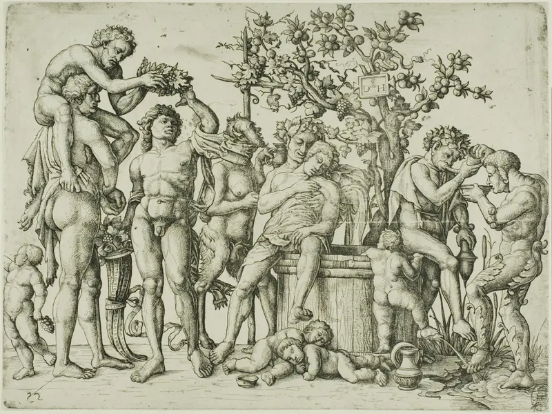 The Bacchanal with a Wine Vat Wall Art by Daniel Hopfer, I - High-Resolution Digital Print