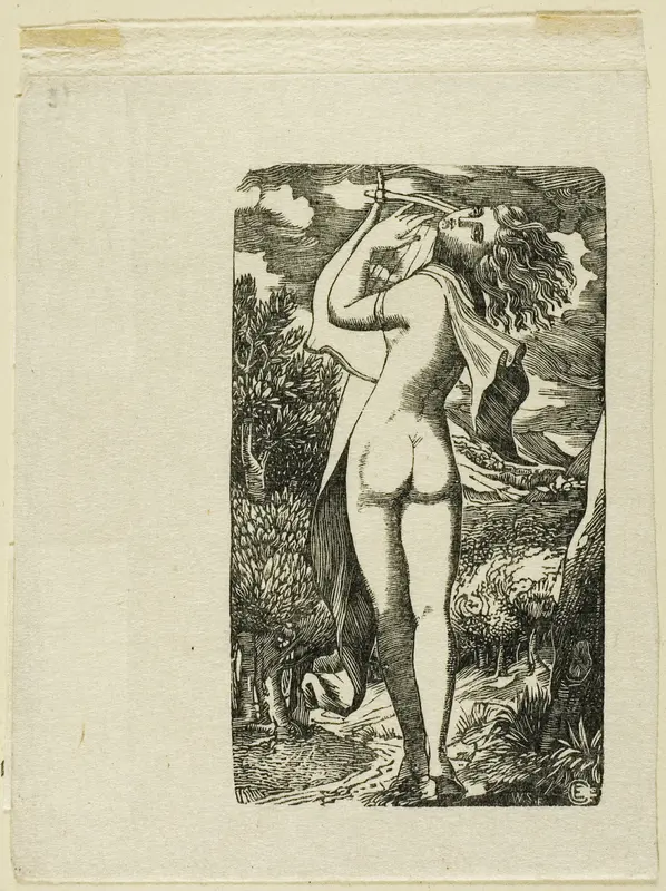 The Bacchante Wall Art by Edward Calvert - High-Resolution Digital Print