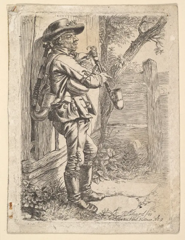 The Bagpiper Wall Art by Johann Christoph Erhard - High-Resolution Digital Print