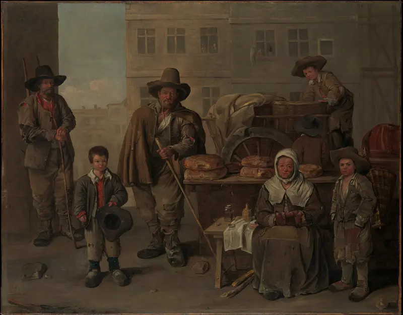 The Baker's Cart Wall Art by Jean Michelin - High-Resolution Digital Print