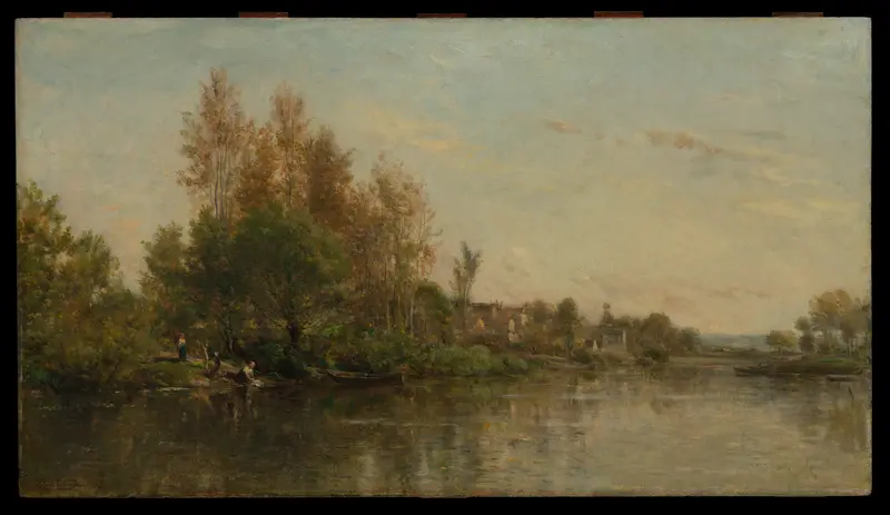 The Banks of the Oise Wall Art by Charles-François Daubigny - High-Resolution Digital Print