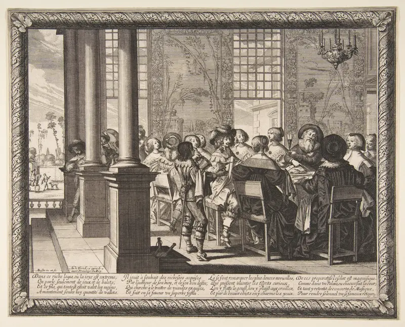 The Banquet for the Return of the Prodigal Son Wall Art by Abraham Bosse - High-Resolution Digital Print