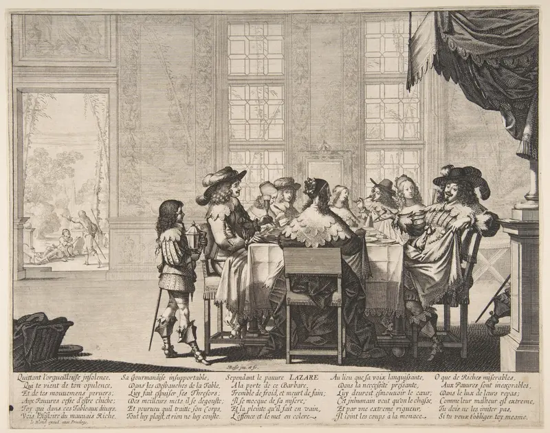 The Banquet of the Rich Man Wall Art by Abraham Bosse - High-Resolution Digital Print