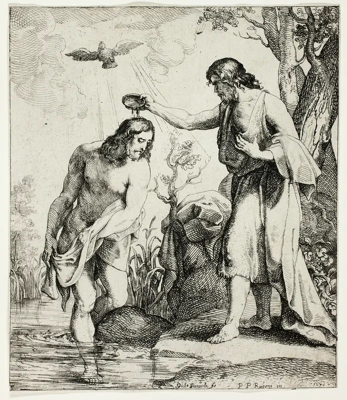 The Baptism of Christ Wall Art by Willem Panneels - High-Resolution Digital Print