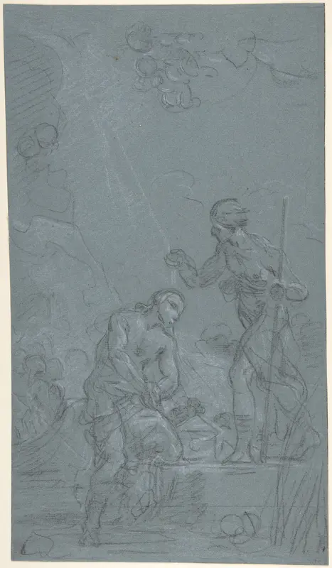 The Baptism of Christ Wall Art by Noël Hallé - High-Resolution Digital Print