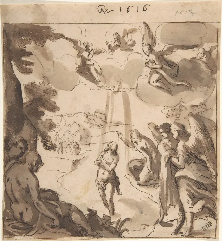 The Baptism of Christ (recto); The Baptism of Christ (verso) Wall Art by Gabriel Weyer - High-Resolution Digital Print
